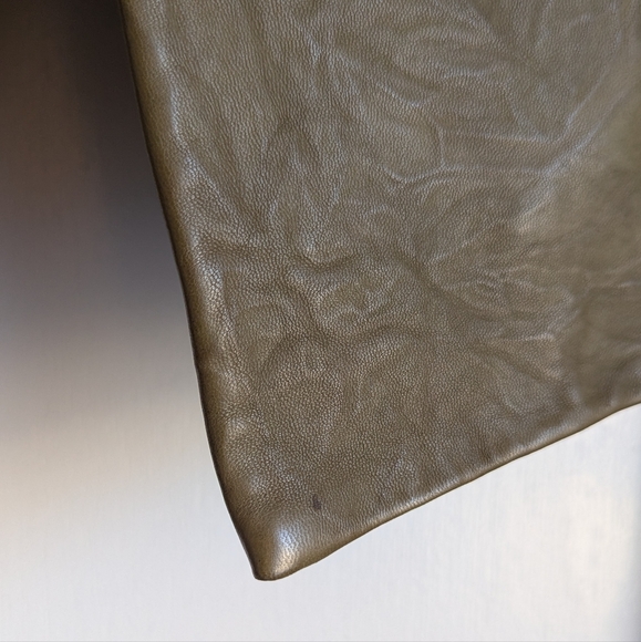 Veronica Beard Olive Leather Dickey Cooke Jacket/Blazer - Picture 9 of 11